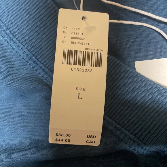 Anthropologie Daily Practice V Neck Teal Blue Tank Top Size Large New With Tags - Picture 5 of 7